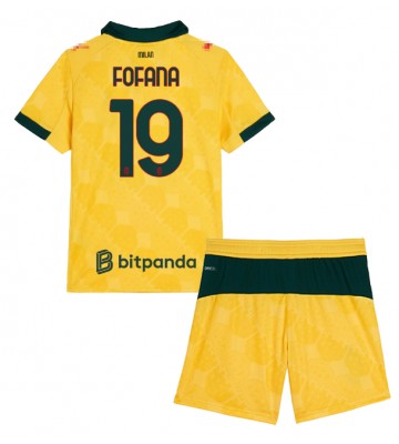 AC Milan Youssouf Fofana #19 Tredje trøje Børn 2025-26 Kort ærmer (+ korte bukser)